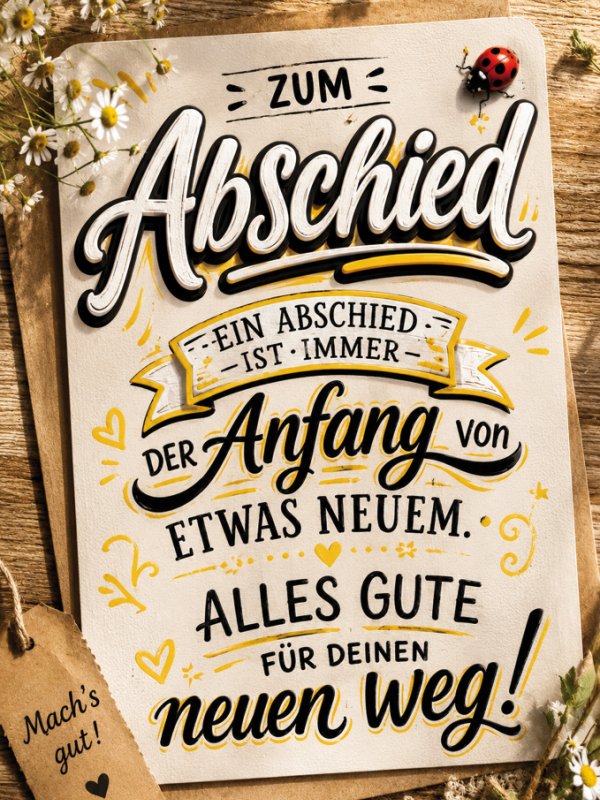 Kartenmotiv aus der Rubrik Abschied